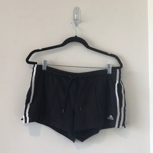 Black & White Adidas Shorts with Pockets
